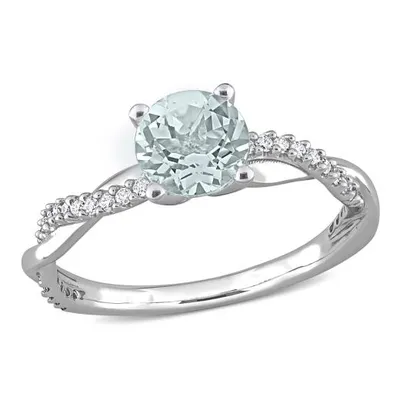 Julianna B 14K White Gold Aquamarine & Diamond Fashion Ring