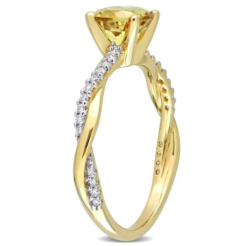 Julianna B 14K Yellow Gold Citrine & Diamond Fashion Ring