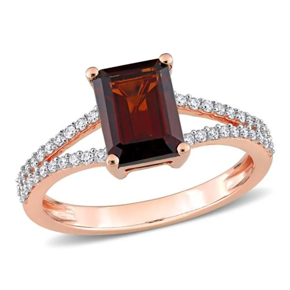 Julianna B 14K Rose Gold Garnet & Diamond Fashion Ring