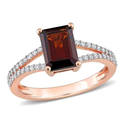 Julianna B 14K Rose Gold Garnet & Diamond Fashion Ring