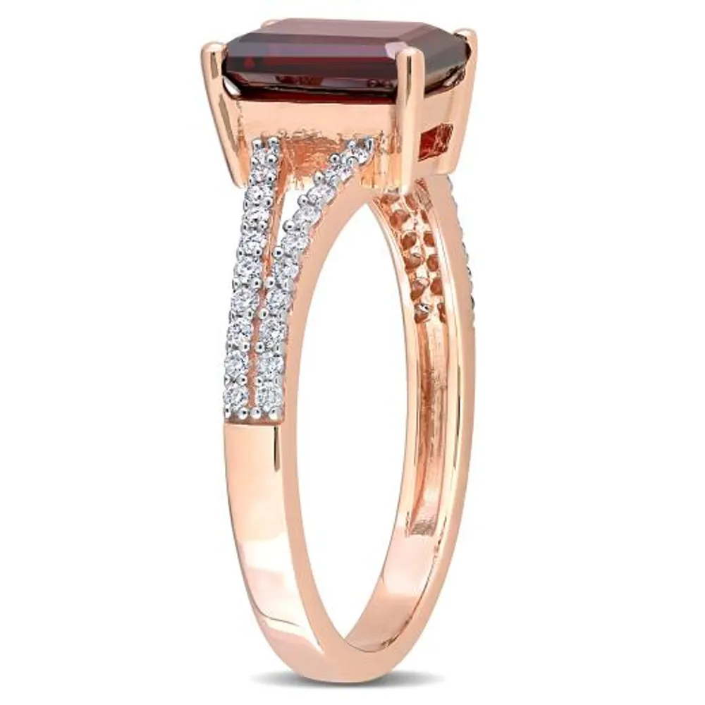 Julianna B 14K Rose Gold Garnet & Diamond Fashion Ring