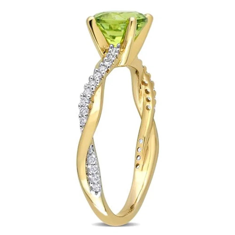 Julianna B 14K Yellow Gold Peridot & Diamond Fashion Ring