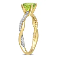 Julianna B 14K Yellow Gold Peridot & Diamond Fashion Ring