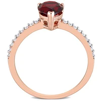 Julianna B 14K Rose Gold Garnet & Diamond Fashion Ring