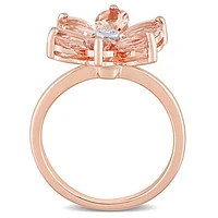 Julianna B 10K Rose Gold Morganite & Diamond Ring