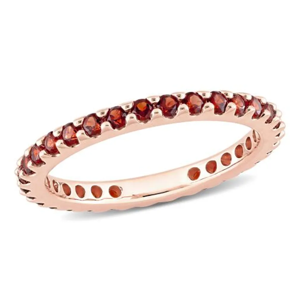 Julianna B 10K Rose Gold Garnet Eternity Ring