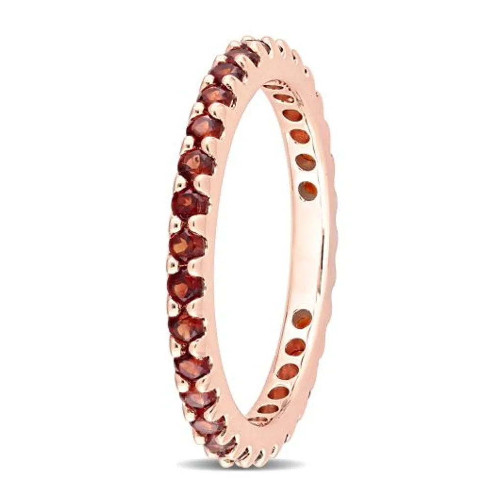 Julianna B 10K Rose Gold Garnet Eternity Ring