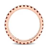 Julianna B 10K Rose Gold Garnet Eternity Ring