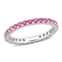 Julianna B 10K White Gold Pink Tourmaline Eternity Ring