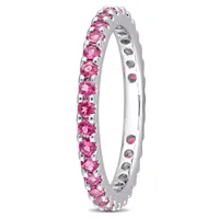 Julianna B 10K White Gold Pink Tourmaline Eternity Ring