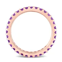 Julianna B 10K Rose Gold Amethyst Eternity Ring