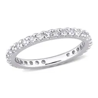 Julianna B 10K White Gold White Topaz Eternity Ring