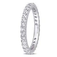 Julianna B 10K White Gold White Topaz Eternity Ring