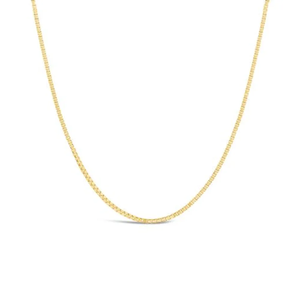 10K Yellow Gold 18" 0.8mm Box Chain