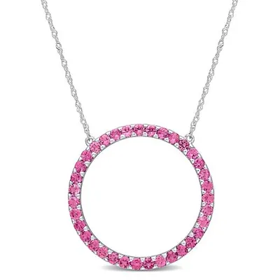 Julianna B 10K White Gold Pink Tourmaline Fashion Pendant