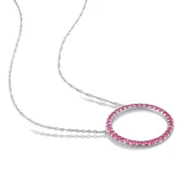 Julianna B 10K White Gold Pink Tourmaline Fashion Pendant