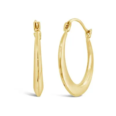 14K Yellow Gold 20mm Round Polished Creole
