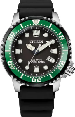 Citizen Men's Promaster Diver Black Polyurethane Eco-Drive Watch