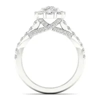 My Diamond Story 14K White Gold Oval Cut Canadian Bridal Ring 1.50CTW I1/HI