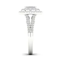 My Diamond Story 14K White Gold Emerald Cut Canadian Bridal Ring 1.50CTW I1/HI