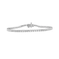 14K White Gold Lab Grown Tennis Bracelet 4.00CTW SI2/HI