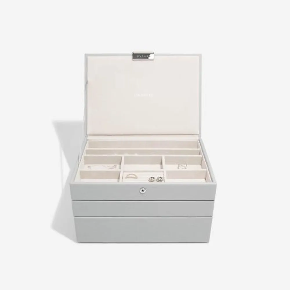 Pebble Grey Classic Jewellery Box