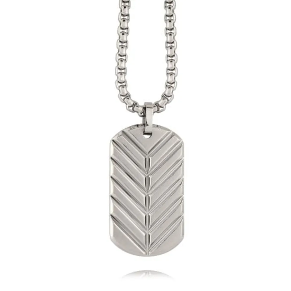 Stainless Steel 22" Chevron Dog Tag