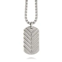 Stainless Steel 22" Chevron Dog Tag