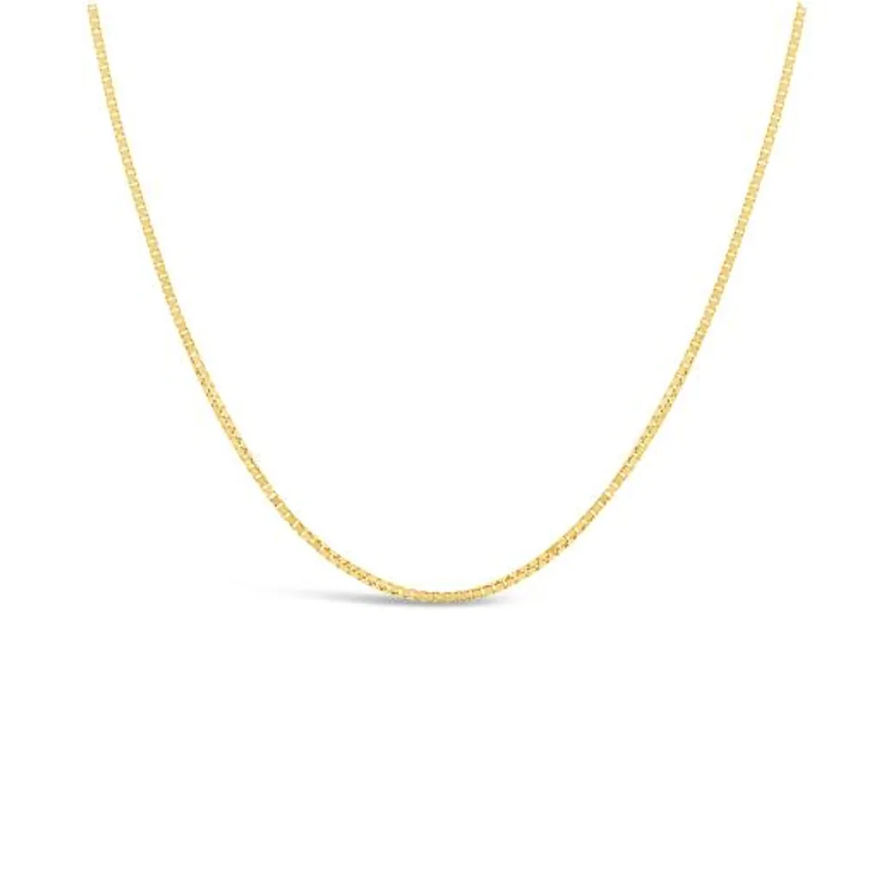 14K Yellow Gold 20" 0.8mm Box Link Chain