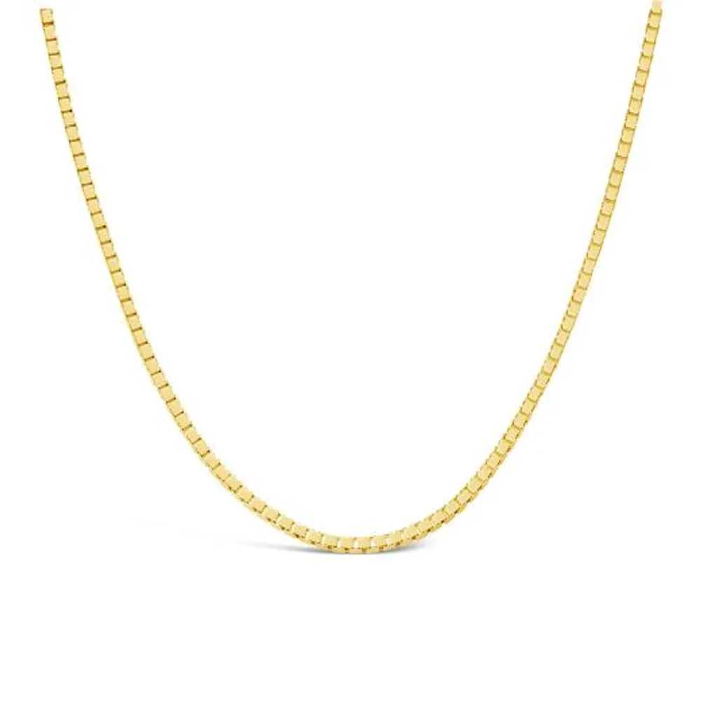 14K Yellow Gold 18" 1.00mm Box Link Chain