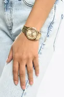 Guess Women's Gold-Tone Crystal Watch