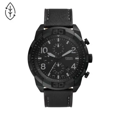 Fossil Men's Bronson Black Leather Watch