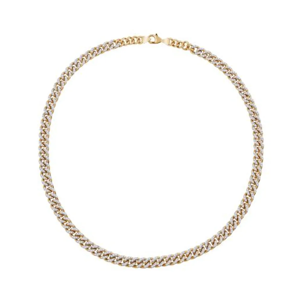 10K Yellow Gold 6.25CTW Diamond Cuban Chain