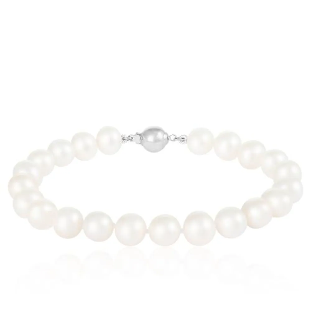 Sterling Silver Freshwater Pearl 8" Bracelet