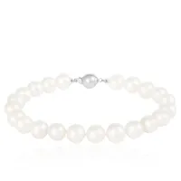 Sterling Silver Freshwater Pearl 8" Bracelet