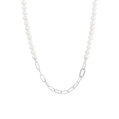 Sterling Silver 8-9mm Freshwater Pearl 22" Necklace