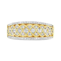 10K Yellow Gold 0.50CTW Diamond Wave Band