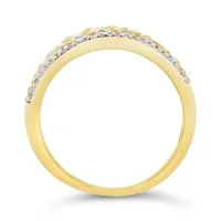 10K Yellow Gold 0.50CTW Diamond Wave Band