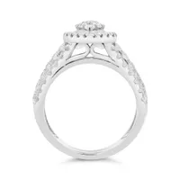 10K White Gold Diamond Marquise Shaped Fashion Ring 1.50CTW I2/HIJ