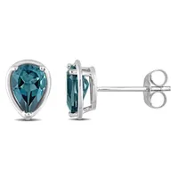 Julianna B 14K White Gold London Blue Topaz Earrings