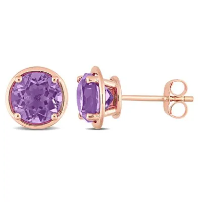 Julianna B 14K Rose Gold Amethyst Stud Earrings