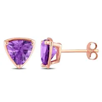 Julianna B 14K Rose Gold Amethyst Stud Earrings