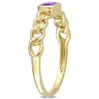 Julianna B 10K Yellow Gold Octagon Amethyst Ring