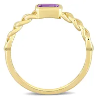 Julianna B 10K Yellow Gold Octagon Amethyst Ring