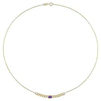 Julianna B 10K Yellow Gold Octagon Amethyst Necklace