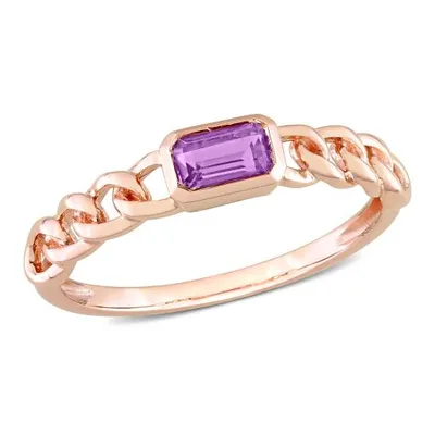 Julianna B 10K Rose Gold Octagon Amethyst-Africa Ring