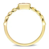 Julianna B 10K Yellow Gold Octagon Garnet Ring