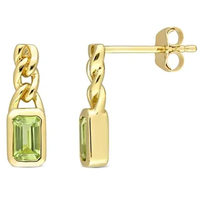 Julianna B 10K Yellow Gold Octagon Peridot Earrings
