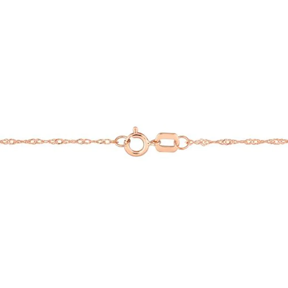 Julianna B 10K Rose Gold Garnet and Diamond Necklace