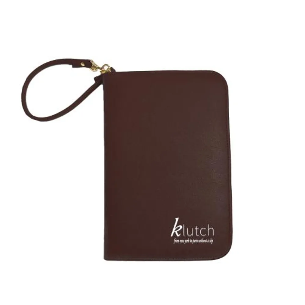 Klutch Brown Travel Jewelry Case